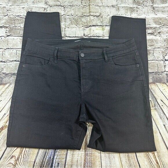 Old Navy Jeans Womens Sz.14 Black Super Skinny Denim Rocker Preppy - Picture 1 of 9